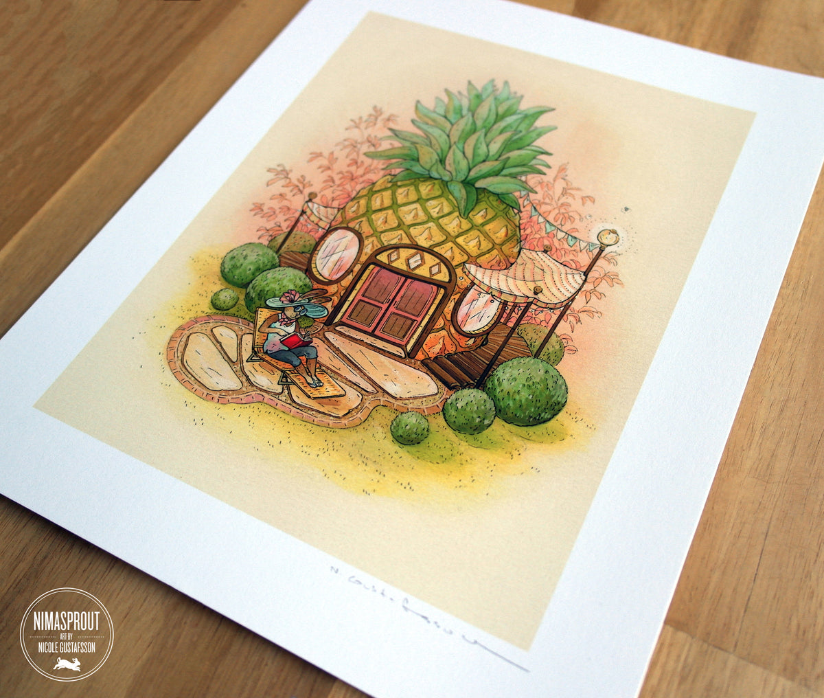 【一点物アートSALE】Pray to nature【S2号】 Pineapple House – Nimasprout - Art by Nicole Gustafsson