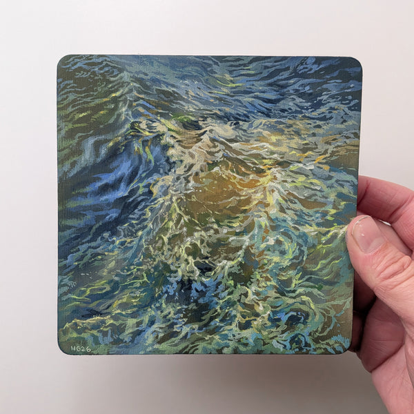 Ocher and Blue Wave Study