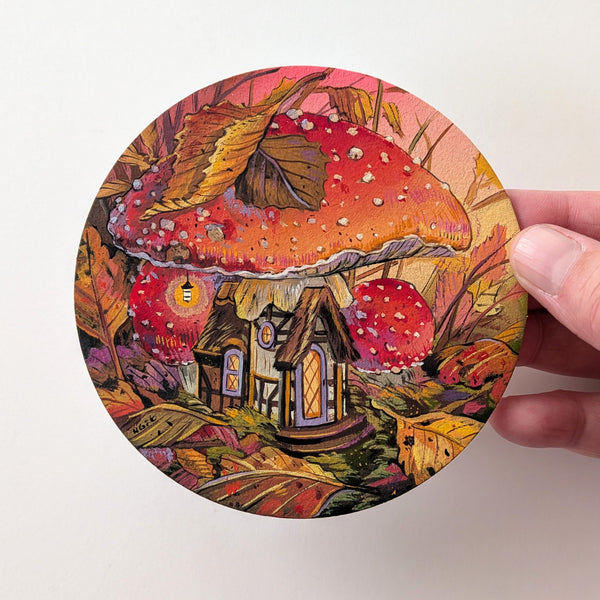 Amanita Fall with Leaves