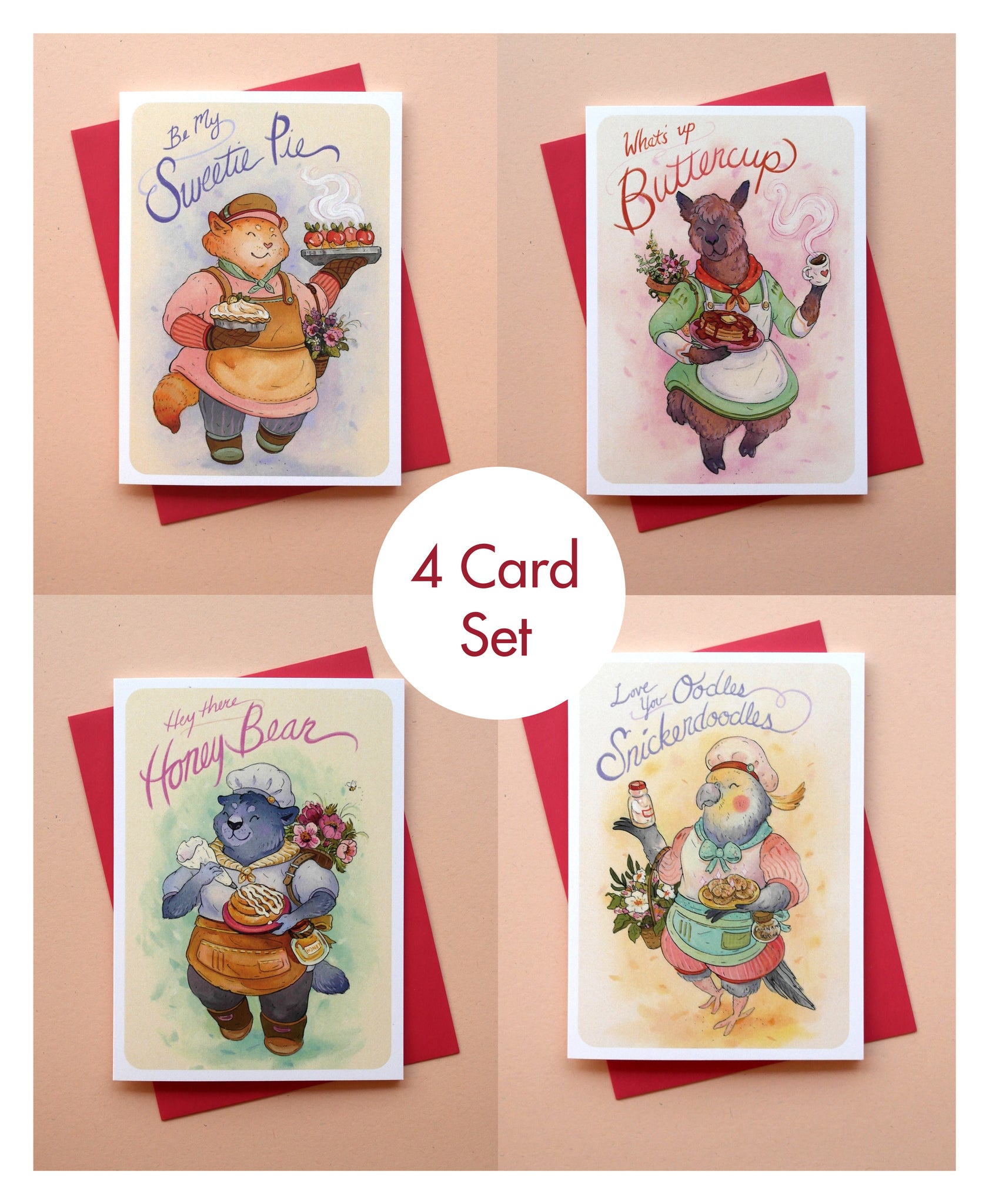 Sweetie Series - 4 Greeting Card Set